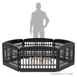 IRIS USA 24" 6-Panel Puppy Playpen, 61 x 61 x 24, Puppy Fence, Dog Playpen, Dog Play Pen Indoors, Pet Fence, Puppies/Small Dogs, Black