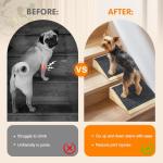 VavoPaw Dog Ramp for Stairs, Non-Slip Dog Stairs, Sturdy Wooden Pet Steps for Small Dogs and Cats Fits Staircase Indoor, Assist for Injured and Older Pets(2 Pack/M, Light Wood)