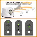 PUPIHOM Automatic Ball Launcher, Interactive Fetch Toy for Small Medium Dogs, Adjustable 20-40ft Rechargeable Tennis Thrower for Indoor Outdoor Fun, Physical Exercise and Brain Training(Grey)