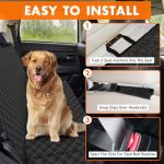 NECKORY Backseat Cover for Dogs, Waterproof and Non-Slip Pet Bench Seat Covers, Car Seat Protector for Back Seat, Universal Size Rear Car Seat Cover Fits Cars, Trucks and SUVs, L-Black