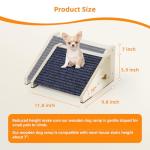 4 Pack Wooden Dog Ramp for Stairs Suits for Small Medium Large Dogs Cats, Pet Steps for Staircase Ramp for Dogs Cats, Need Installation(Gray, S: 11.8 * 9.8 * 5.9 inches)