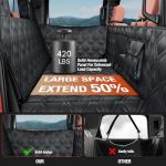 Surfcabin Truck Back Seat Extender for Dogs – Waterproof Full Size Pickup Pet Seat Cover with Door Protection, Hard Bottom Holds 420 lbs Dog Hammock for F150, RAM 1500 & More