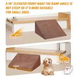 40D Density Foam Dog Ramp for Stairs Suits for Small Dogs Cats, Pet Steps Stairs for Staircase Stairs with Anti-Slip Bottom and Self-Sticky Pads to Fix(6Pack, Reddish Brown)