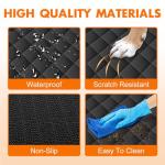 NECKORY Backseat Cover for Dogs, Waterproof and Non-Slip Pet Bench Seat Covers, Car Seat Protector for Back Seat, Universal Size Rear Car Seat Cover Fits Cars, Trucks and SUVs, L-Black