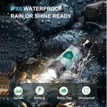 Tubasion 3-in-1 Dog Poop Bag Holder with Flashlight 7-Color, USB-C Rechargeable doggie bag holder for leash, IPX6 Waterproof Anti-Slip Clip Pet Waste Bag Dispenser for Walking (1 Dispenser, 30 Bags)