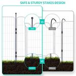 Dog Playpen Portable Outdoor Dog Fence, Dog Playpen for Large/Medium/Small Dogs, Dog Fences for The Yard with Doors Foldable Metal