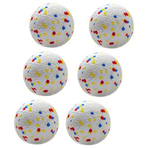 Dog Balls 2.5 Inch, Indestructible Dogs Tennis Balls 6 Pack for Aggressive Chewers, Durable Bouncy Floating Interactive Dog Toys for Large and Medium Dogs, Packed in Mesh Bag (ETPU Material)