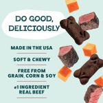 Shameless Pets Soft & Chewy Dog Treats, Beef Up Meaty Tenders, 8oz – Real Beef is 1st Ingredient – Grain Free, No Corn or Soy – Digestive Support – for Small, Medium & Large Dogs