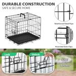 BestPet | Dog Crate | 18" | Black | Foldable Metal Kennel with Single Doors, Secure Slide-Bolt Latches, Leakproof Tray | Portable Dog Cage for Small Breeds | for Travel, Indoor & Outdoor Use