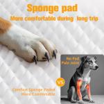 PETICON Large Dog Car Seat, Back Seat Extender for Dogs with 3 Mesh Windows, Waterproof Medium Carseat for Dogs with 4-Splice Hard Bottom, Pet Seat Cover for Cars, Trucks and SUVs (Black)