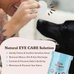 Natural Dog Eye Wipes for Dogs -100 Ct- Soothing Dog Eye Wipes with Natural, Non-Irritating Ingredients Green Tea & Goldenseal, Effective Dog Tear Stain Remover Wipe & Dog Eye Gunk Remover Wipe, Vegan