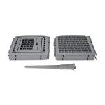 Amazon Basics 8-Panel Octagonal Plastic Pet Pen Fence Enclosure With Gate, 28 inches, Grey