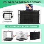 BestPet | Dog Crate | 18" | Black | Foldable Metal Kennel with Single Doors, Secure Slide-Bolt Latches, Leakproof Tray | Portable Dog Cage for Small Breeds | for Travel, Indoor & Outdoor Use