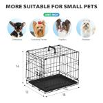 BestPet | Dog Crate | 18" | Black | Foldable Metal Kennel with Single Doors, Secure Slide-Bolt Latches, Leakproof Tray | Portable Dog Cage for Small Breeds | for Travel, Indoor & Outdoor Use