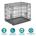 MidWest 24-Inch Two-Door Dog Crate with Divider