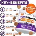 Dog Multivitamin Chewable - Dog Vitamins and Supplements with Glucosamine - 170 Chews - Hip & Joint, Pet Immune Support, Skin & Coat, Gut & Heart Health - Senior & Puppy Multivitamin Pet Supplement