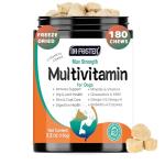 Dog Multivitamin, Dog Vitamins and Supplements, Multivitamin for Dogs with Glucosamine, Probiotics & Omega 3 for Joint, Digestive, Skin, Coat and Immune Health, Chicken Flavor - 180 Bites