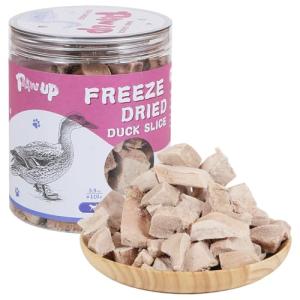 PAWUP Freeze Dried Dog Treats, Single Ingredient Duck, All Natural, Whole-Cut, High Protein Low Fat Treats for Medium & Large Dogs (3.8 oz)