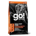 Go! Solutions Skin + Coat Care Salmon Dry Dog Food with Grains, Chicken-Free, Healthy Kibble with Omega-3s & 6s for Soft, Shiny Fur, for Puppies, Adults, & Seniors, 3.5 lb Bag