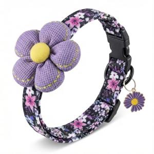 Small Dog Collar with Flower, Dog Collars for Small Dogs for Female Male Dogs Cute Dog Collar with Pendant