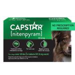 Capstar for Dogs (nitenpyram), Fast-Acting Oral Flea Treatment for Dogs Over 25+ lbs, Vet-Recommended Flea Medication Tablets Start Killing in 30 Minutes, 6 Doses