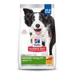 Hill's Science Diet Senior Vitality Adult 7+ Dry Dog Food, Chicken & Rice, 21.5 lb. Bag