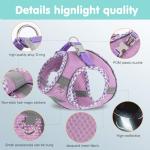 TomteNisse Dog Harness and Leash Set - No Pull Soft Breathable Small Dog Harness, Adjustable Reflective Step in Vest for Puppy, Kitten, Cats