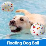 Dog Balls 2.5 Inch, Indestructible Dogs Tennis Balls 6 Pack for Aggressive Chewers, Durable Bouncy Floating Interactive Dog Toys for Large and Medium Dogs, Packed in Mesh Bag (ETPU Material)
