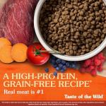 Taste of the Wild High Prairie Canine Grain-Free Recipe with Roasted Bison and Venison Dry Dog Food for Puppies, Made with High Protein from Real Meat and Guaranteed Nutrients and Probiotics 5lb