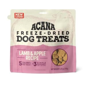 ACANA Singles Grain Free Dog Treats Limited Ingredients & Freeze-Dried Lamb & Apple Recipe 3.25oz Bag