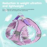 TomteNisse Dog Harness and Leash Set - No Pull Soft Breathable Small Dog Harness, Adjustable Reflective Step in Vest for Puppy, Kitten, Cats