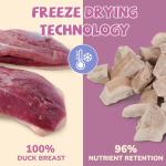 PAWUP Freeze Dried Dog Treats, Single Ingredient Duck, All Natural, Whole-Cut, High Protein Low Fat Treats for Medium & Large Dogs (3.8 oz)