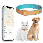 GPS Tracker for Dogs&Cats, 2 in 1 Pet Tracking Smart Collar (Only iOS), No Monthly Fee GPS Tracker Dog Collar, Real-time Location Comfortable PU Tracker for Small, Medium Large Dogs(Locator Included)