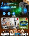 Dog Barking Control Devices, Anti Barking Device for Dogs with Remote Control, Ultrasonic & Sensor Technology, Rechargeable, Waterproof, Adjustable Modes & Frequencies, Bark Box Indoor Outdoor(Black)