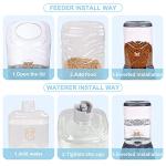 Elevon Automatic Cat Feeder, Gravity Food and Water Dispenser Bowl Set for Small Medium Dogs Animals, Pet Feeder Dispenser Storage Food, 3.8L Large Capacity, Gray