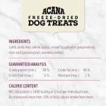ACANA Singles Grain Free Dog Treats Limited Ingredients & Freeze-Dried Lamb & Apple Recipe 3.25oz Bag