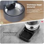 Gardner Pet Automatic Gravity Cat Food Feeder and Water Dispenser Stainless Steel Two-in-One Set Large Capacity Dispenser for Pets Dogs, Puppies, Kittens-(0.8 Gallons x 2)