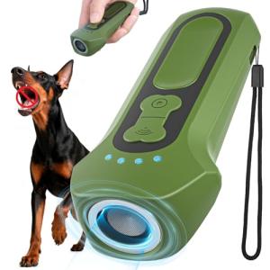 Firlonale Dog Bark Deterrent Devices, Ultrasonic Anti Barking Device for Dogs, Portable Dog Training Device Safe for Dogs & Human Bark Control Barks No More Indoor Outdoors Behavior Correct
