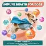 Dog Multivitamin, Dog Vitamins and Supplements, Multivitamin for Dogs with Glucosamine, Probiotics & Omega 3 for Joint, Digestive, Skin, Coat and Immune Health, Chicken Flavor - 180 Bites