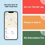 GPS Tracker for Dogs&Cats, 2 in 1 Pet Tracking Smart Collar (Only iOS), No Monthly Fee GPS Tracker Dog Collar, Real-time Location Comfortable PU Tracker for Small, Medium Large Dogs(Locator Included)