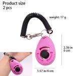 RANYUNSYZ 2Pcs Pink Dog Clicker for Training Easy to Use with Button Dog Training Accessories Strong and Long-Lasting, Training and Behavior Aids