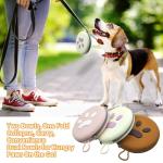 PawSailor Collapsible Dog Bowls, 2-in-1 Pet Portable Travel Double Bowl Water Food Feeder Traveling Camping & Walking 25oz Pink