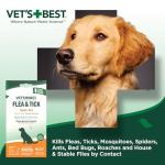 Vet’s Best Natural Flea and Tick Drops for Dogs – Natural Topical Flea Prevention with Certified Essential Oils – Plant-Based Spot-On Treatment for Large Dogs – Pest Control – 4 Month Supply