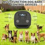 Dog Barking Control Devices, Anti Barking Device for Dogs with Remote Control, Ultrasonic & Sensor Technology, Rechargeable, Waterproof, Adjustable Modes & Frequencies, Bark Box Indoor Outdoor(Black)