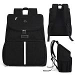 BAGLHER丨Dog Travel Bag, Airline Approved Pet Supplies Backpack, Dog Travel Backpack Accessories Set with 2 Silicone Collapsible Bowls and 2 Food Baskets. Black