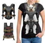 YUDODO Front Pet Carrier Backpack for Small Dogs and Cats, Secure and Breathable Mesh Travel Dog Carrier with Safety Belt, Ergonomic Support, Adjustable for Walking, Hiking (Black-Pro S)