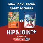 Pet Protect Dog Hip & Joint+ Supplement for Active & Aging Dogs, Vet-Formulated Synovi G4, Dog Glucosamine, Chicken-Flavored Soft Chews (120 Count)