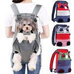 Dog Carrier Backpack - Legs Out Front - Facing Pet Carrier Backpack for Small Medium Large Dogs, Airline Approved Handsa - Canvas Mesh Free Cat Travel Bag
