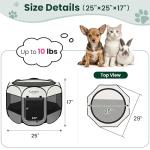 Portable Dog Playpen with Removable Zipper Top