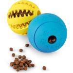 HIPPIH Dog Puzzle Toys 2 Pack, Dog Enrichment Toys for Large Dogs & Small Dogs, Puppy Balls for Treat Dispensing, Durable Balls for Teeth Cleaning/IQ Training/Chewing